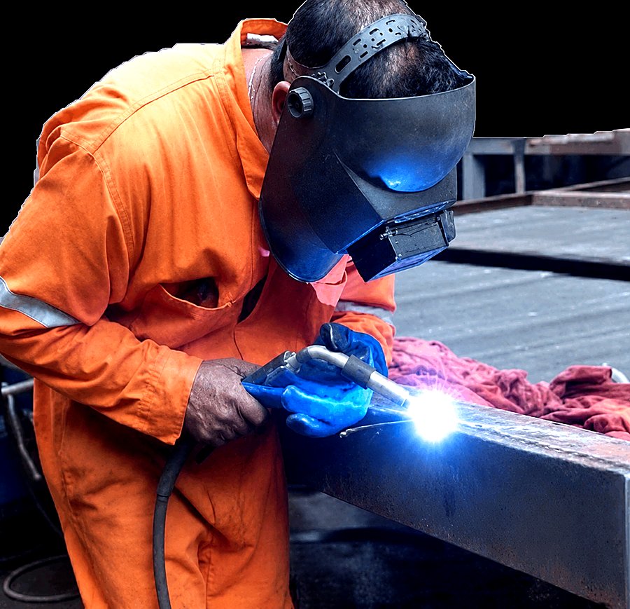 Soldadura de estructura para radiador industrial